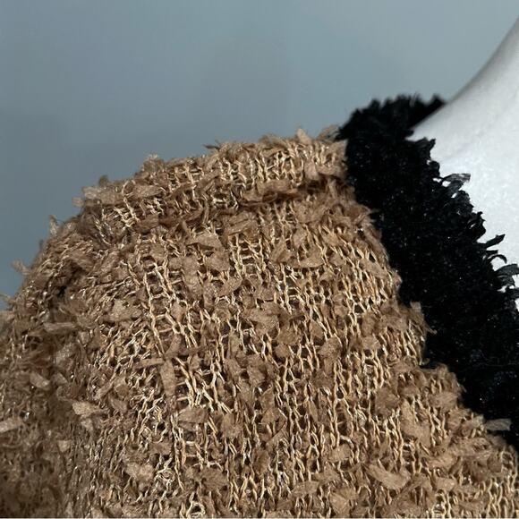 NEW McGinn Anthro Metallic Shimmer Knit Cropped Timeless Contrast Jacket S NWOT - Picture 12 of 16